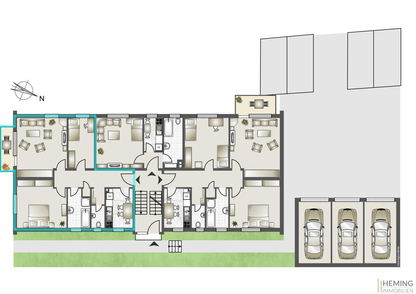 Helle 3-Zimmer-Wohnung mit Balkon im beliebten Ober-Olm - Photo 2